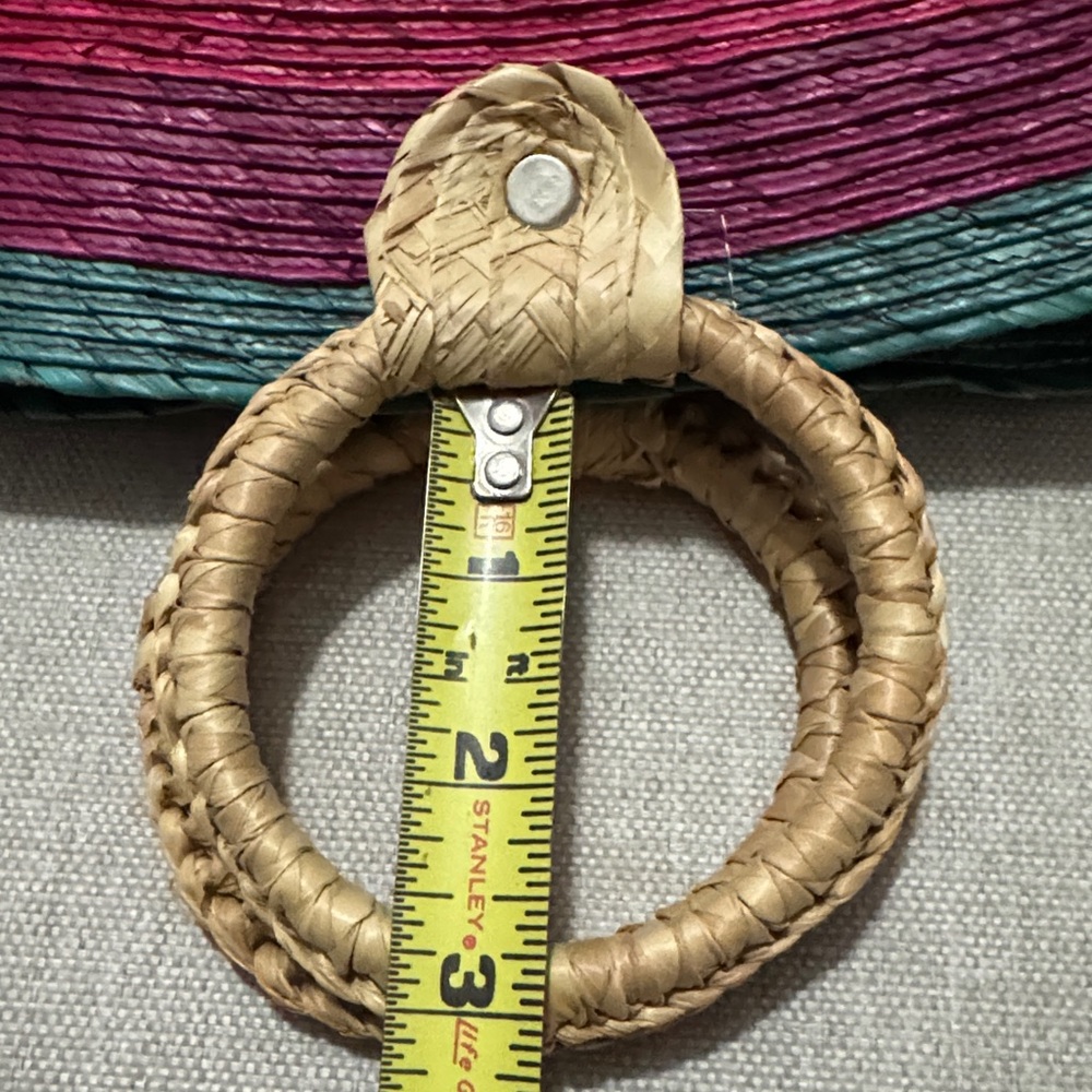 Summer Vibes Woven Multi Stripe Mini Bag-Natural Fibers-GUC - Picture 14 of 14